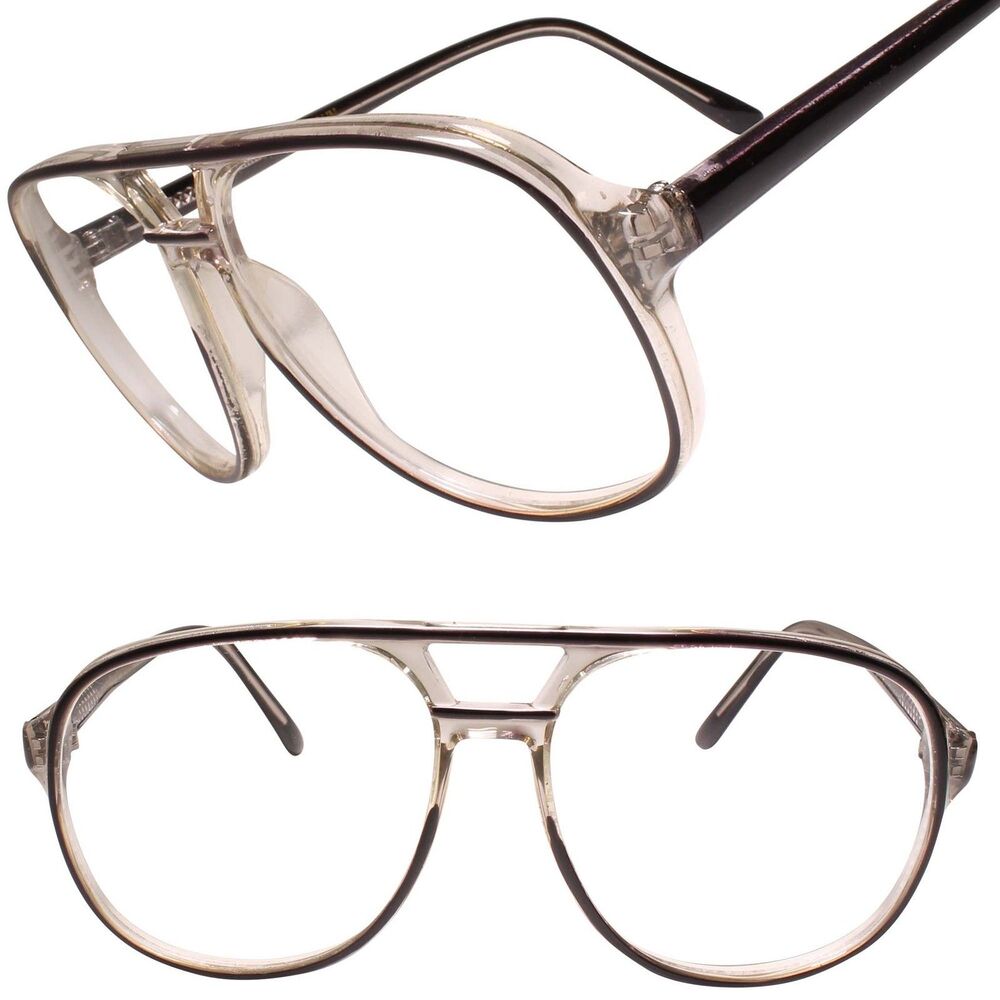 Classic  Vintage Retro Hip Fashion Clear Lens Glasses Transparent & Black Frame